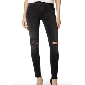 J Brand Womens 620 JB001609 Teared Raw Slim Skinny Jeans 25 Nevermore Destruct